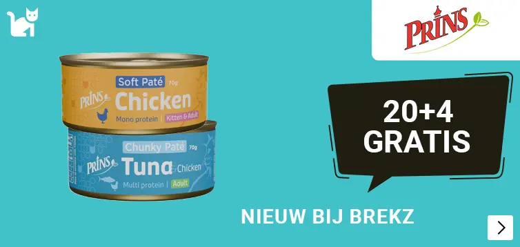 NIEUW: Prins pate 70 gram blikjes nieuw bij Brekz  20 +4 gratis CAT